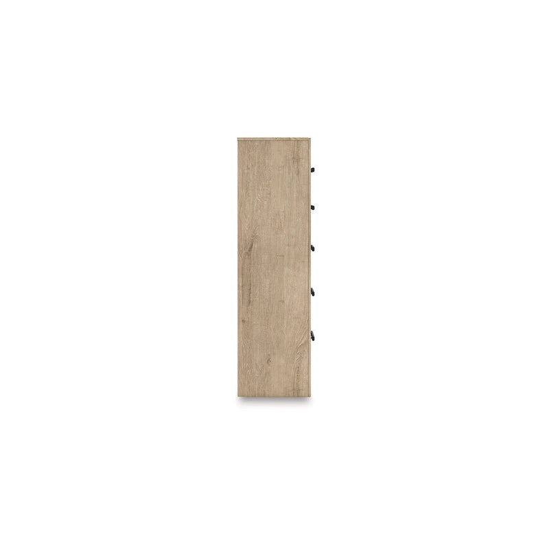 Beige Chest of Drawers - 5-Drawer Modern Farmhouse Style