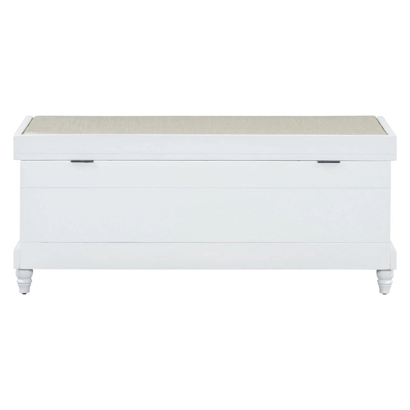 Banc à chaussures cannelé classique avec coussin et 3 tiroirs