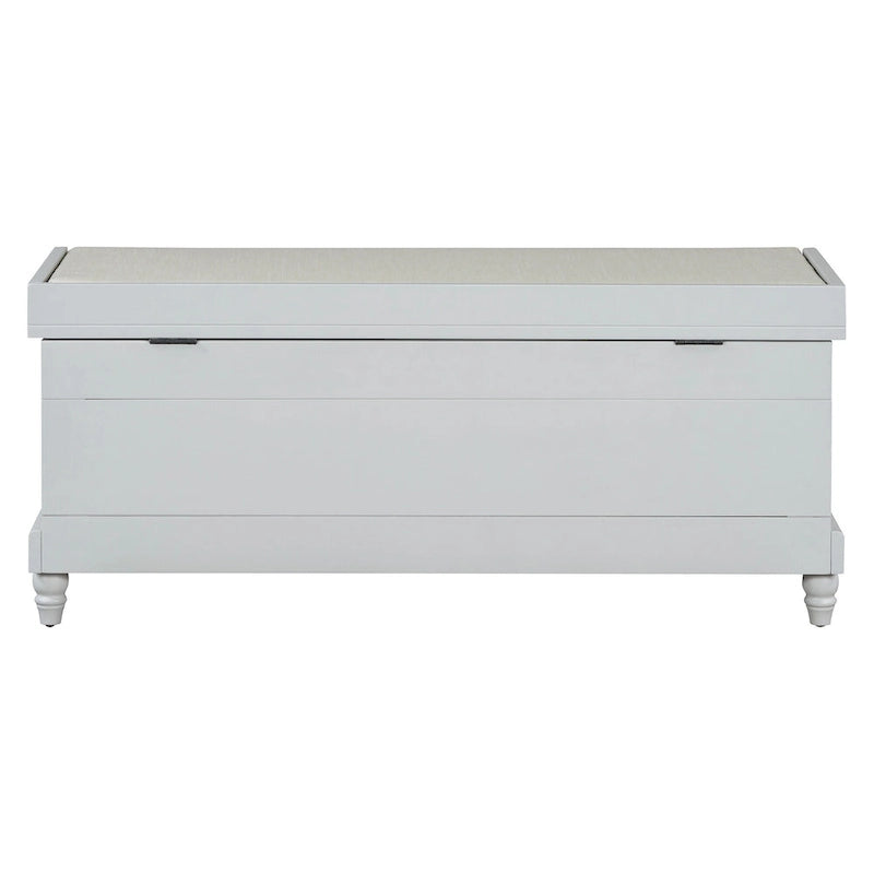 Banc à chaussures cannelé classique avec coussin et 3 tiroirs