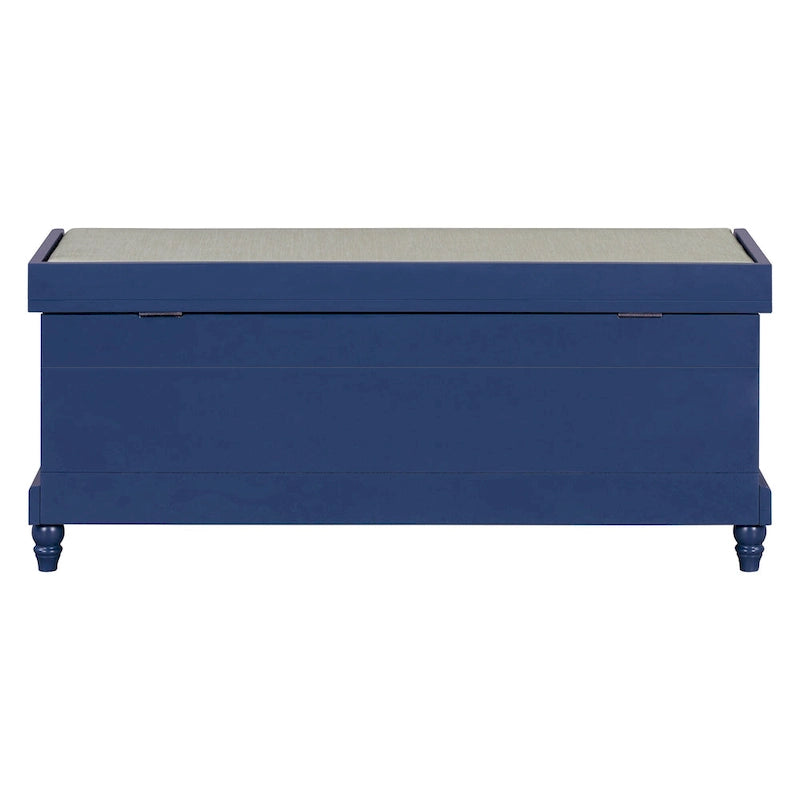 Banc à chaussures cannelé classique avec coussin et 3 tiroirs