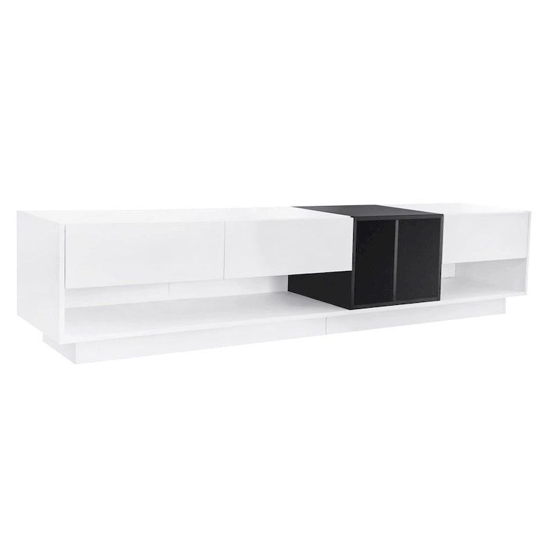 Meuble TV 74" avec rangement et compartiment pour TV jusqu'à 80"