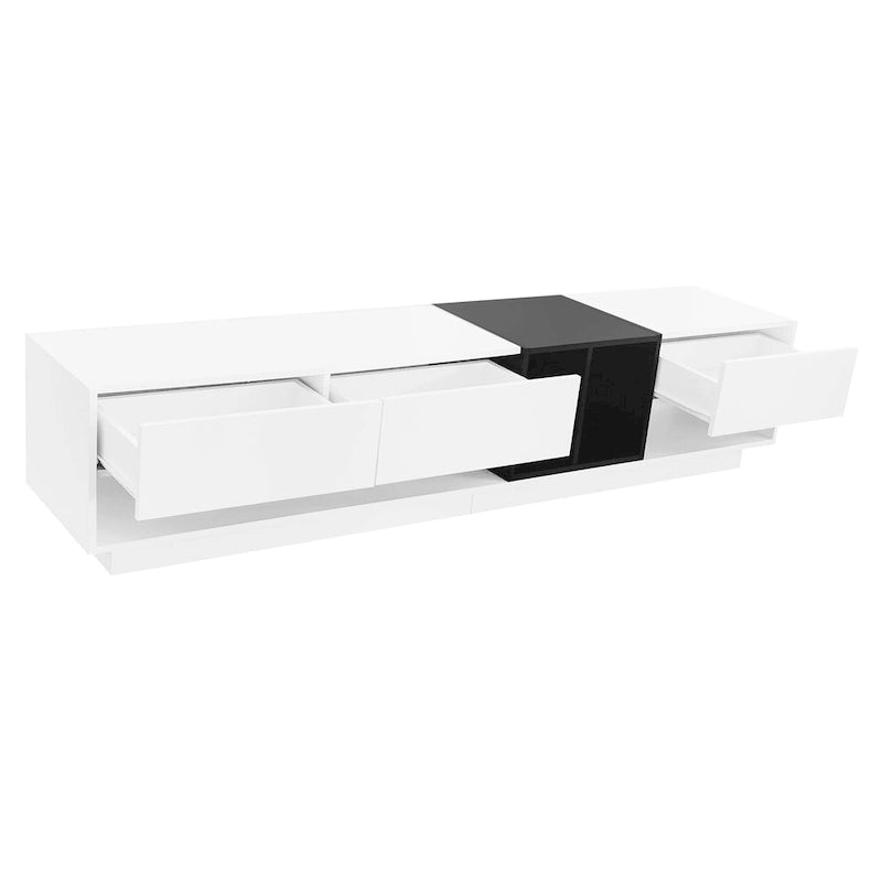 Meuble TV 74" avec rangement et compartiment pour TV jusqu'à 80"