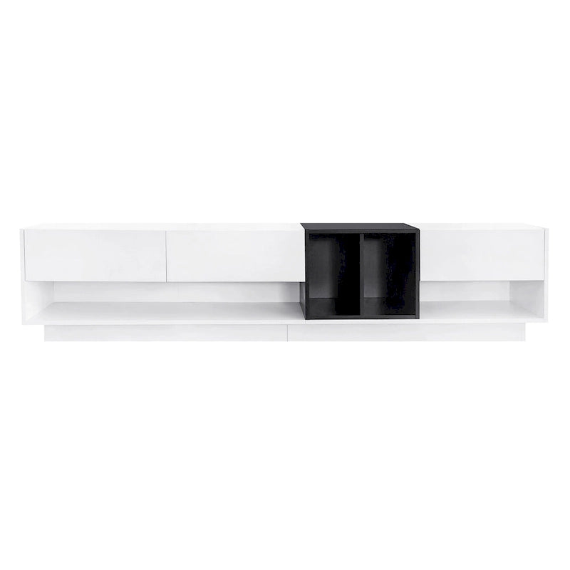Meuble TV 74" avec rangement et compartiment pour TV jusqu'à 80"