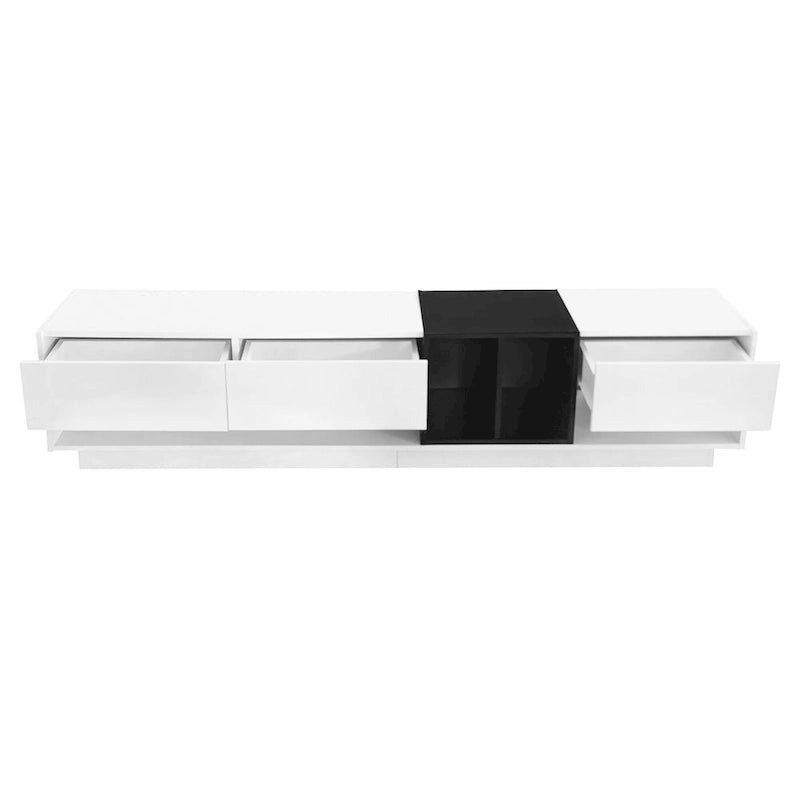 Meuble TV 74" avec rangement et compartiment pour TV jusqu'à 80"