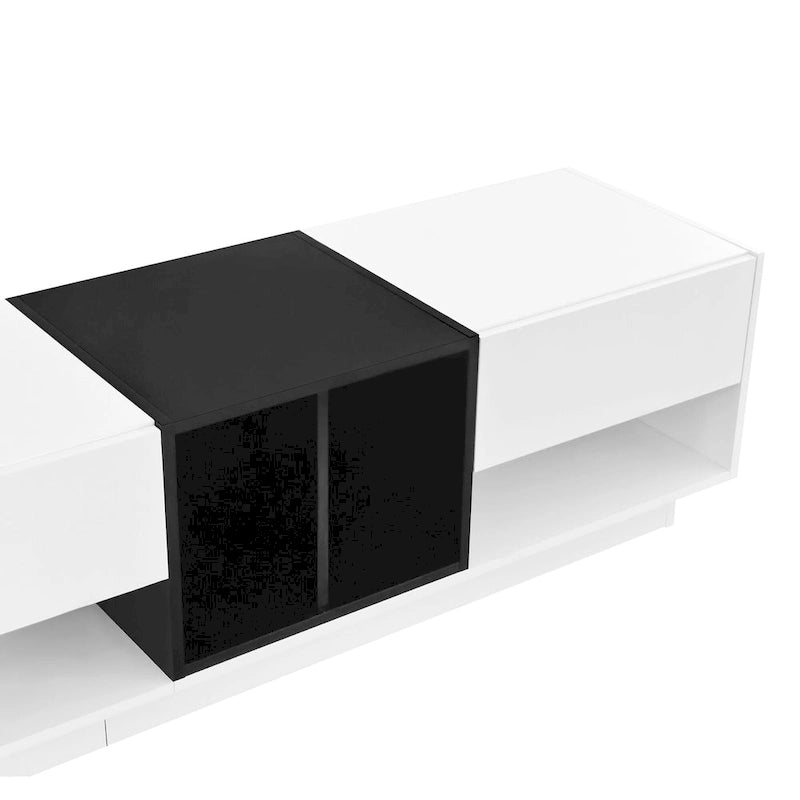 Meuble TV 74" avec rangement et compartiment pour TV jusqu'à 80"