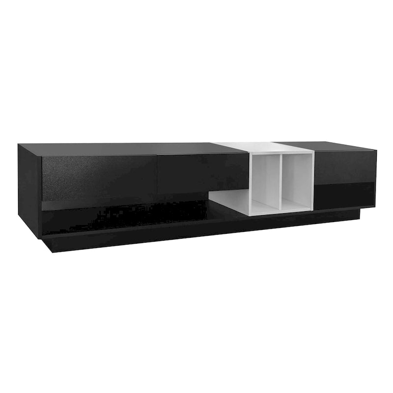 Meuble TV 74" avec rangement et compartiment pour TV jusqu'à 80"