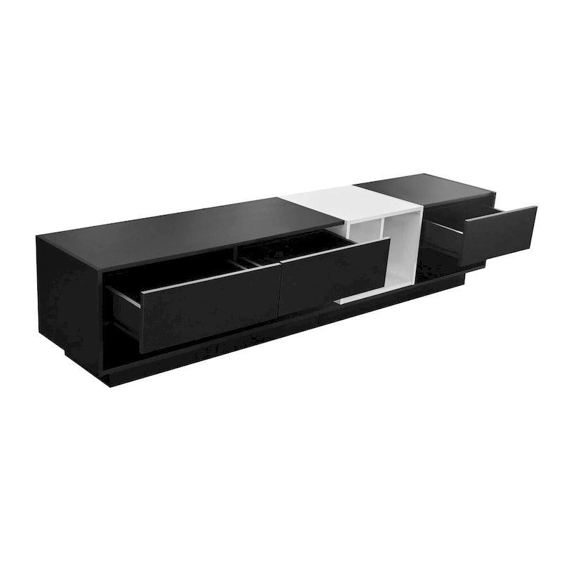 Meuble TV 74" avec rangement et compartiment pour TV jusqu'à 80"