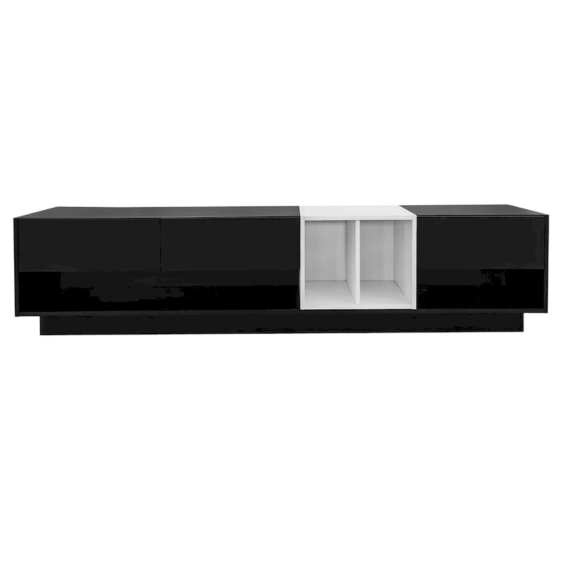 Meuble TV 74" avec rangement et compartiment pour TV jusqu'à 80"