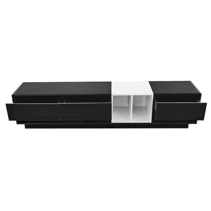 Meuble TV 74" avec rangement et compartiment pour TV jusqu'à 80"