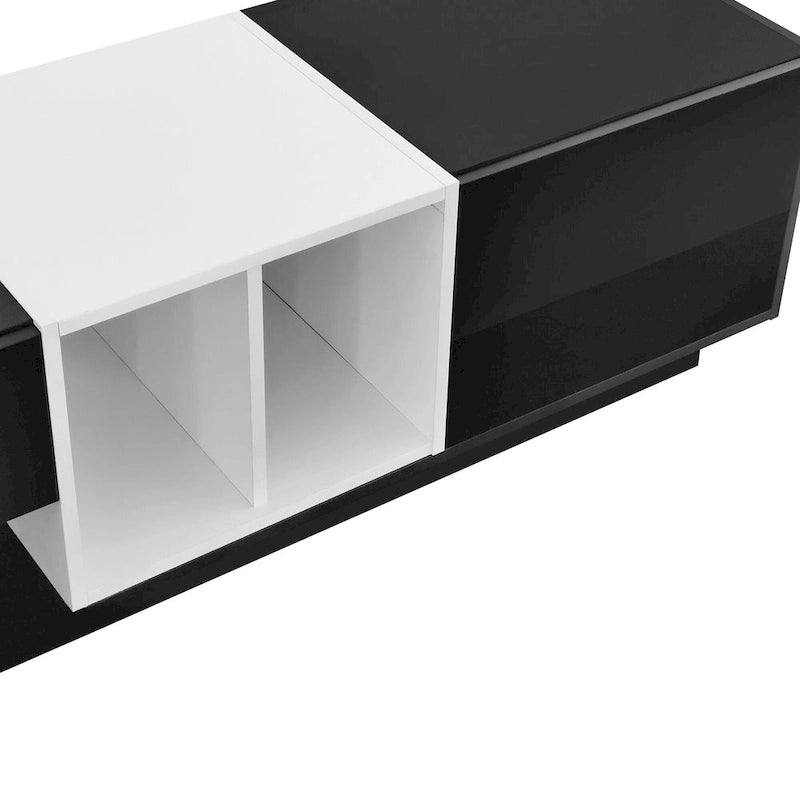 Meuble TV 74" avec rangement et compartiment pour TV jusqu'à 80"