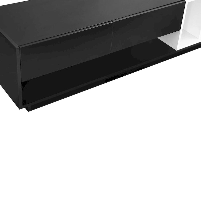 Meuble TV 74" avec rangement et compartiment pour TV jusqu'à 80"