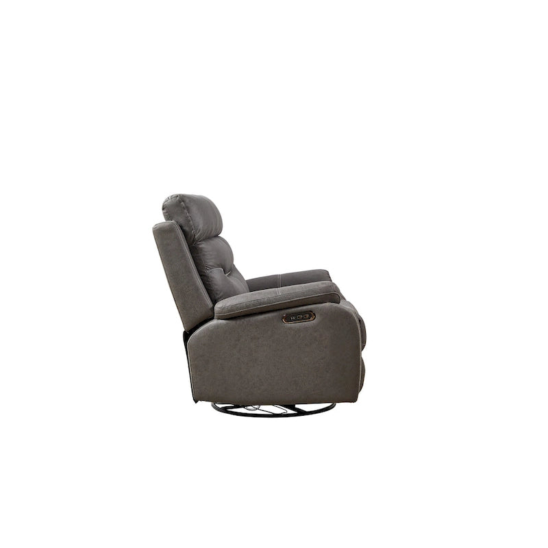 Fauteuil inclinable motorisé avec pivotement et bascule, ports USB et appuie-tête réglable