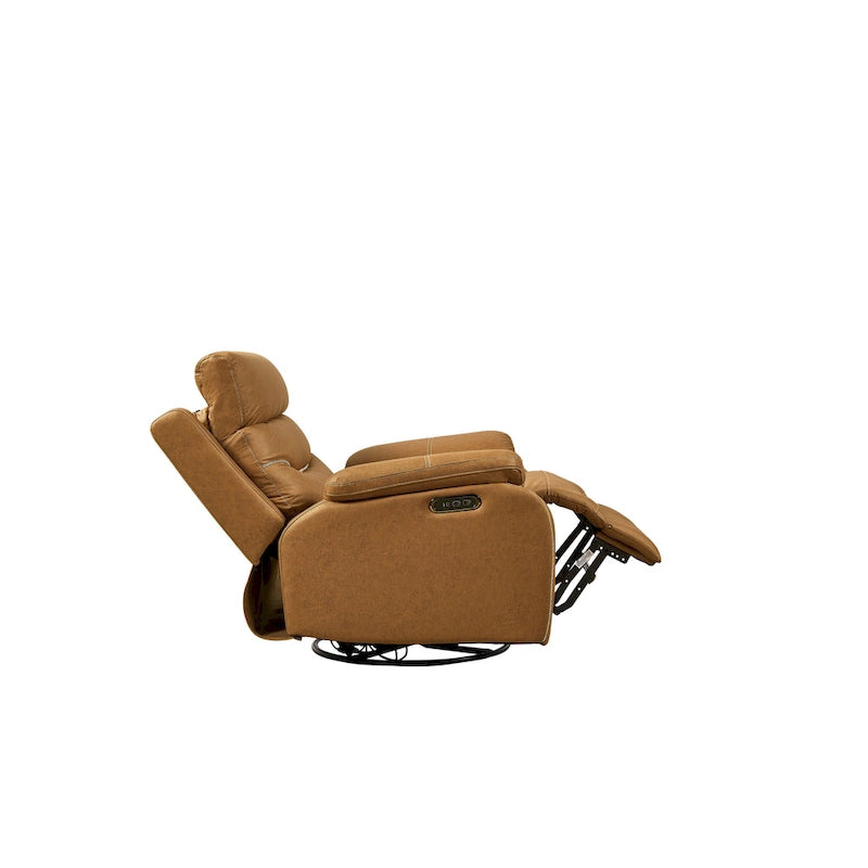 Fauteuil inclinable motorisé avec pivotement et bascule, ports USB et appuie-tête réglable