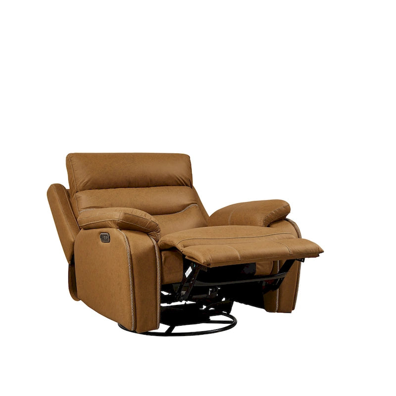Fauteuil inclinable motorisé avec pivotement et bascule, ports USB et appuie-tête réglable