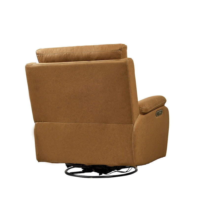 Fauteuil inclinable motorisé avec pivotement et bascule, ports USB et appuie-tête réglable
