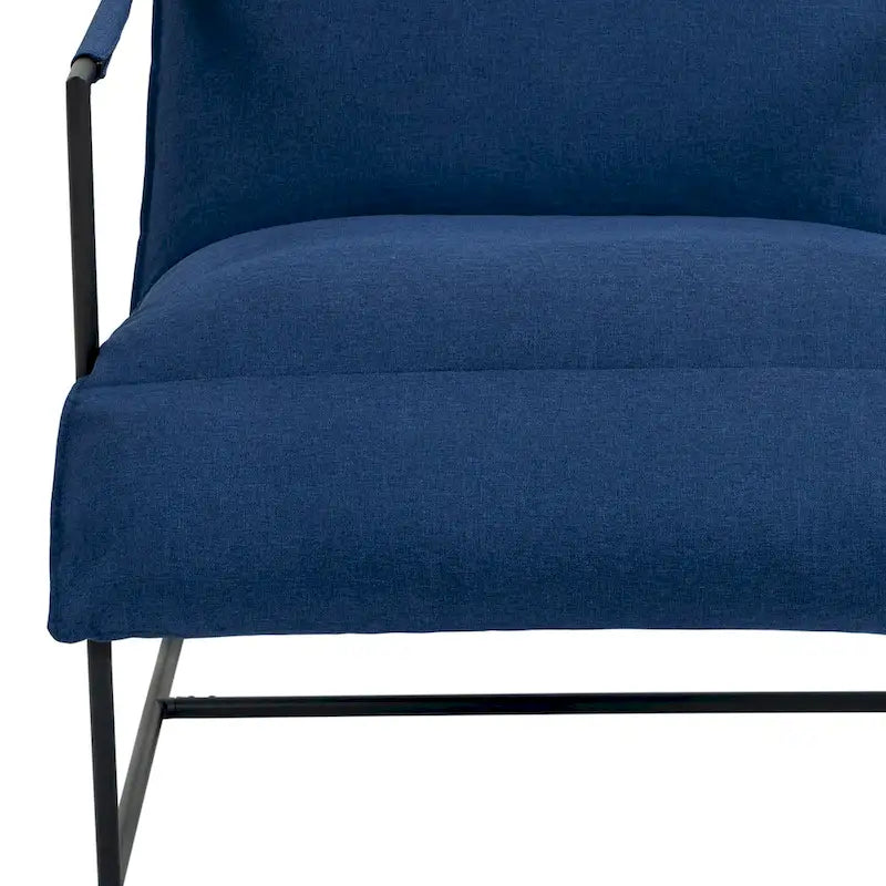 Fauteuil d'appoint en tissu, avec structure métallique, lot de 2