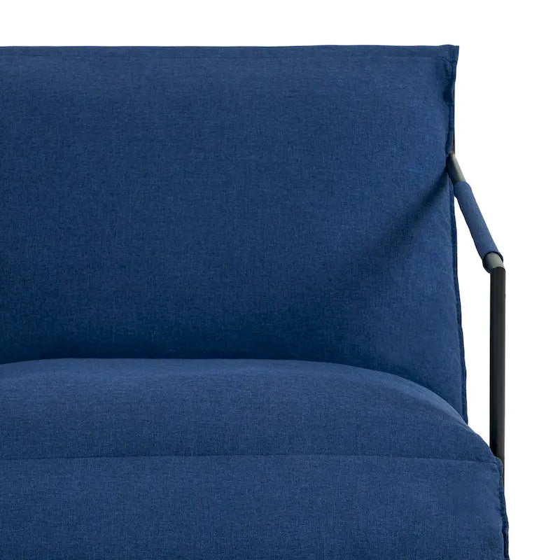 Fauteuil d'appoint en tissu, avec structure métallique, lot de 2