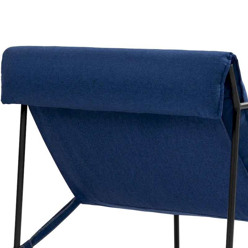 Fauteuil d'appoint en tissu, avec structure métallique, lot de 2