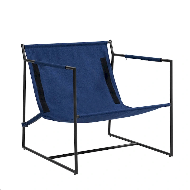 Fauteuil d'appoint en tissu, avec structure métallique, lot de 2