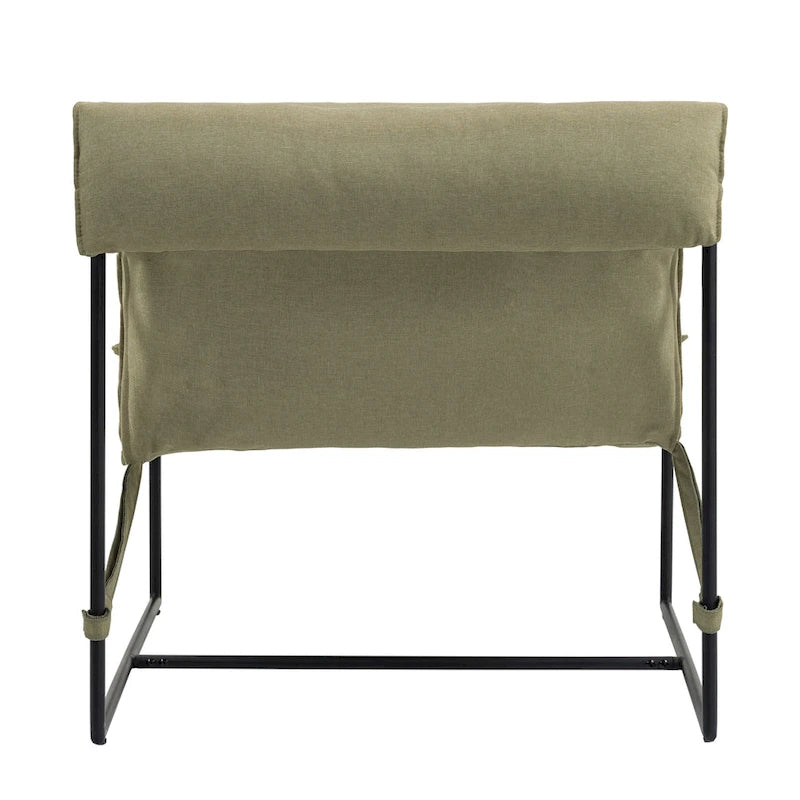 Fauteuil d'appoint en tissu, avec structure métallique, lot de 2