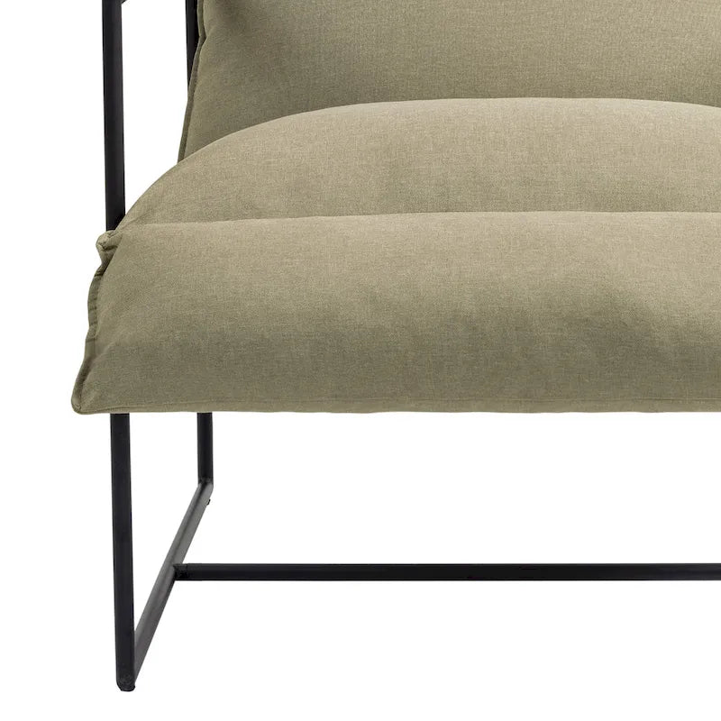 Fauteuil d'appoint en tissu, avec structure métallique, lot de 2