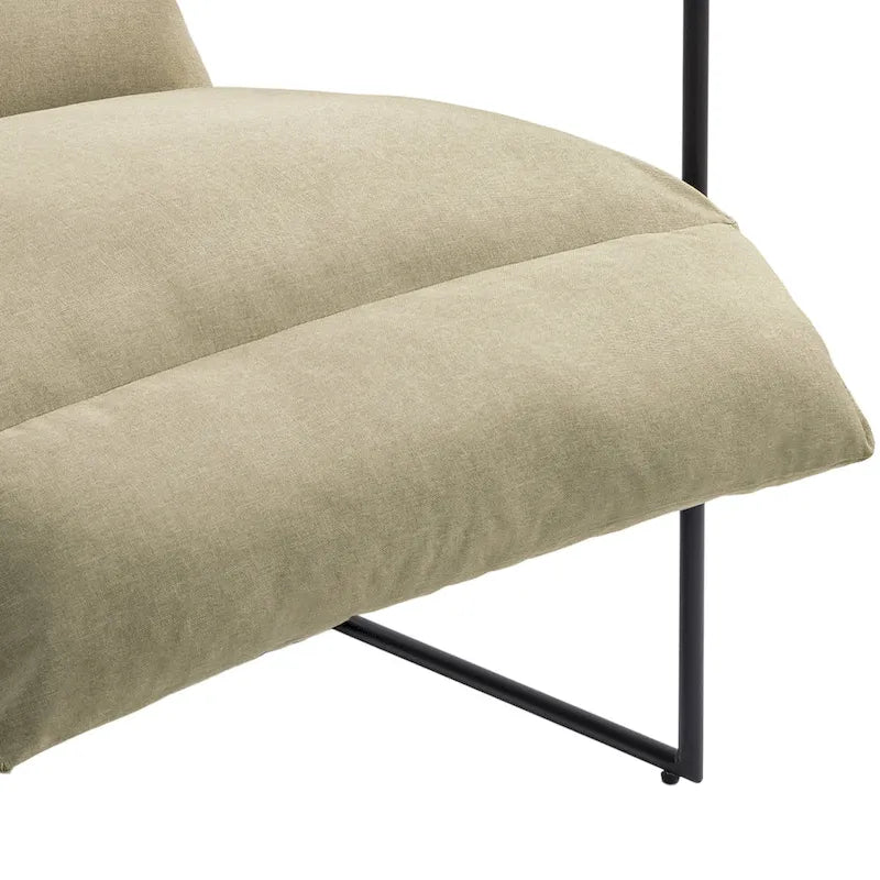 Fauteuil d'appoint en tissu, avec structure métallique, lot de 2