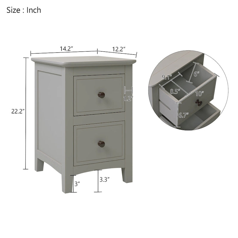 Table de chevet en bois massif