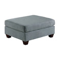 Pouf en tissu façon lin