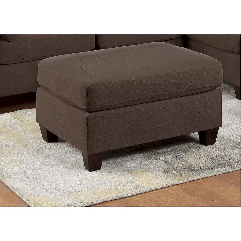 Pouf en tissu façon lin
