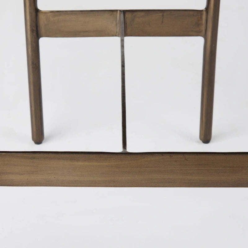 Tabouret de comptoir en similicuir noir avec cadre en métal nickel
