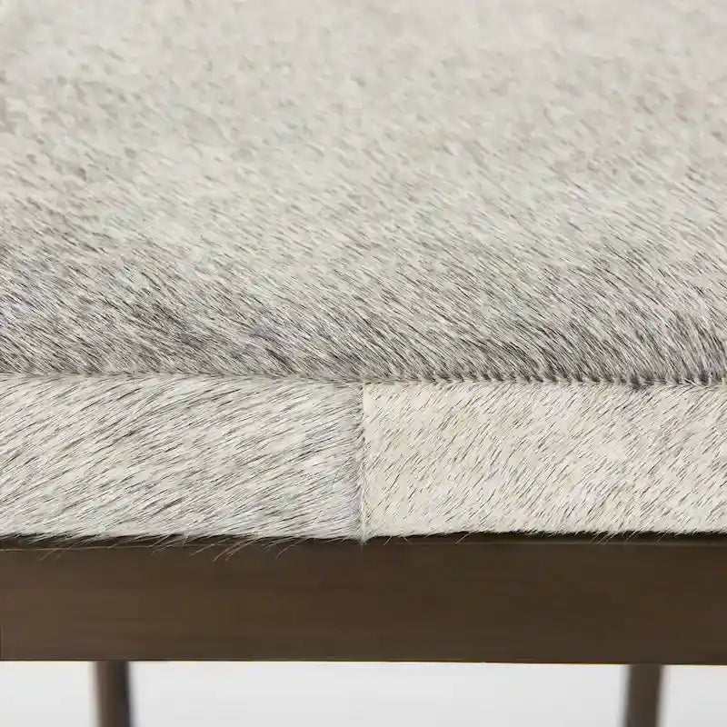 Tabouret de comptoir en similicuir noir avec cadre en métal nickel