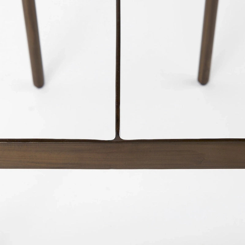 Tabouret de comptoir en similicuir noir avec cadre en métal nickel