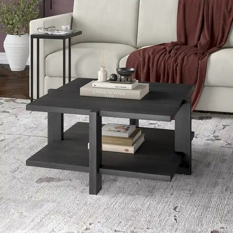 34.66" Wide Square Coffee Table