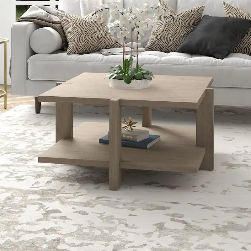 34.66" Wide Square Coffee Table