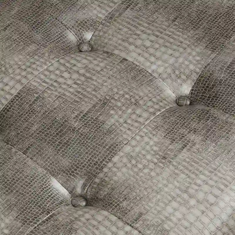 Fauteuil de salon en similicuir et métal
