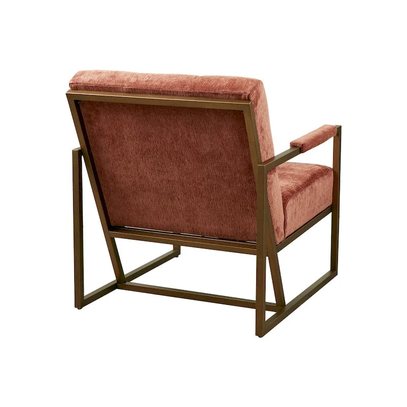 Fauteuil de salon en similicuir et métal