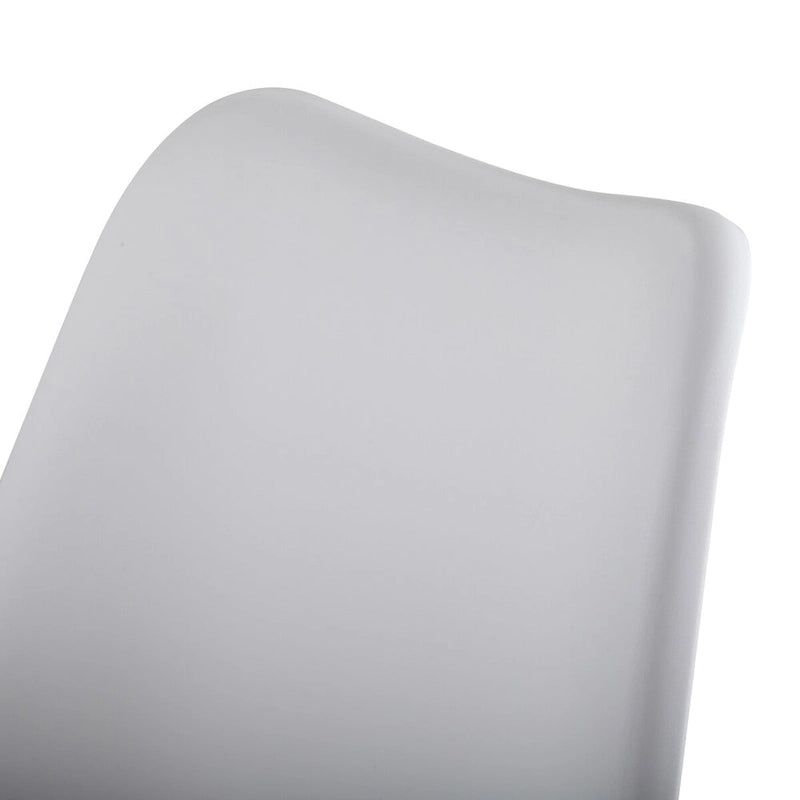 Chaise pivotante, chaise de salle à manger avec assise rembourrée et dossier incurvé