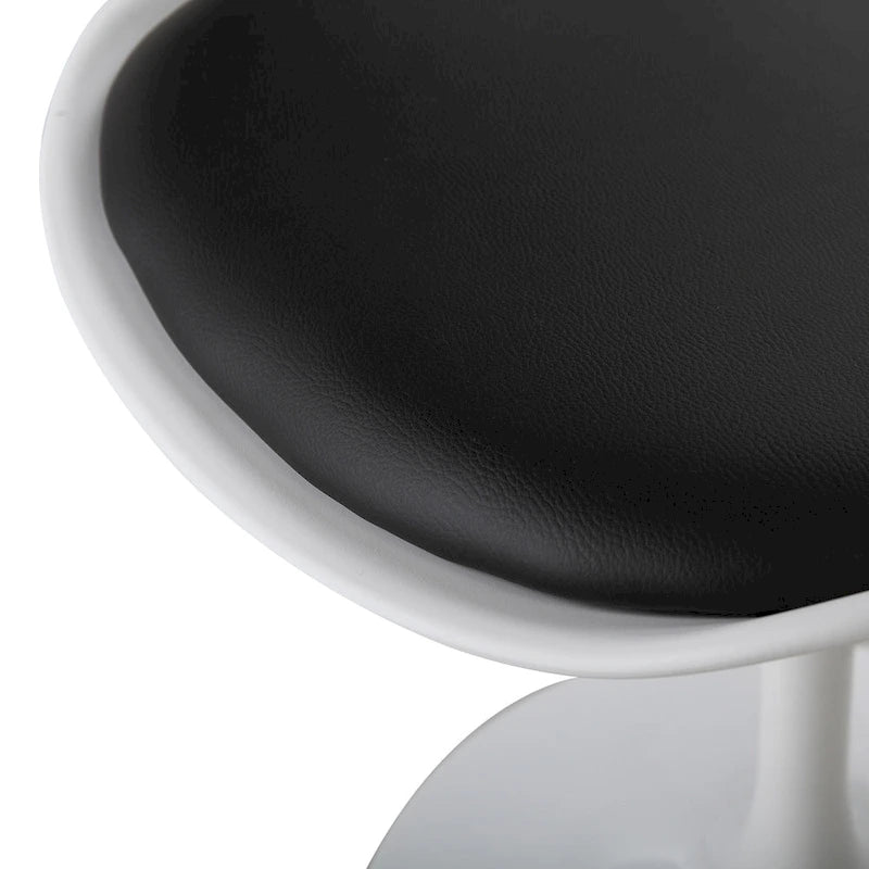 Chaise pivotante, chaise de salle à manger avec assise rembourrée et dossier incurvé