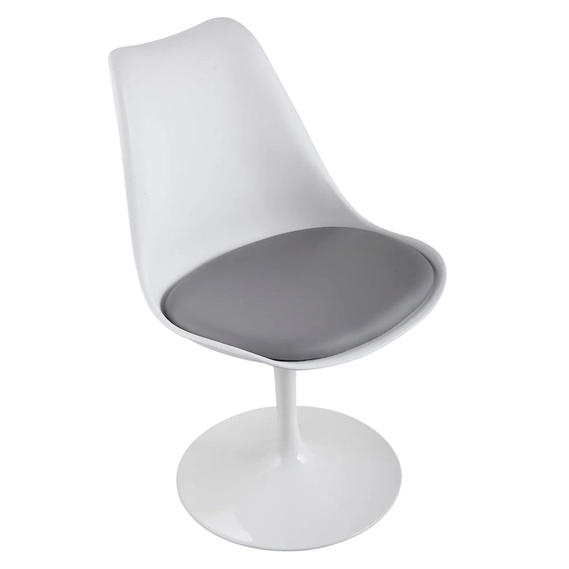 Chaise pivotante, chaise de salle à manger avec assise rembourrée et dossier incurvé