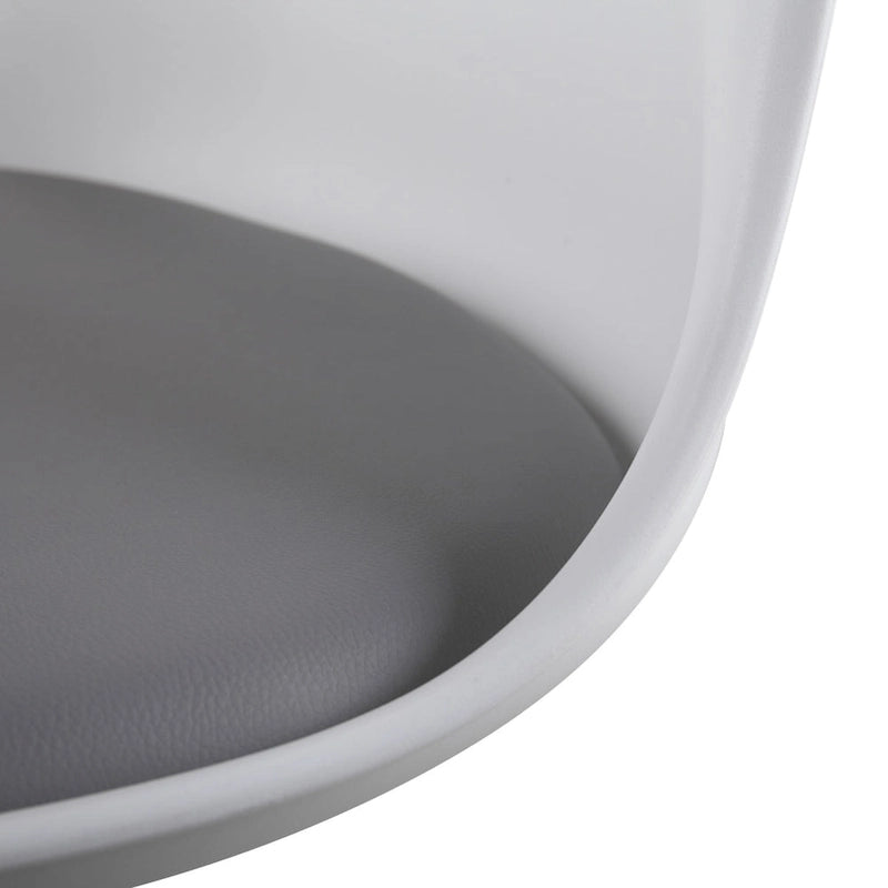 Chaise pivotante, chaise de salle à manger avec assise rembourrée et dossier incurvé
