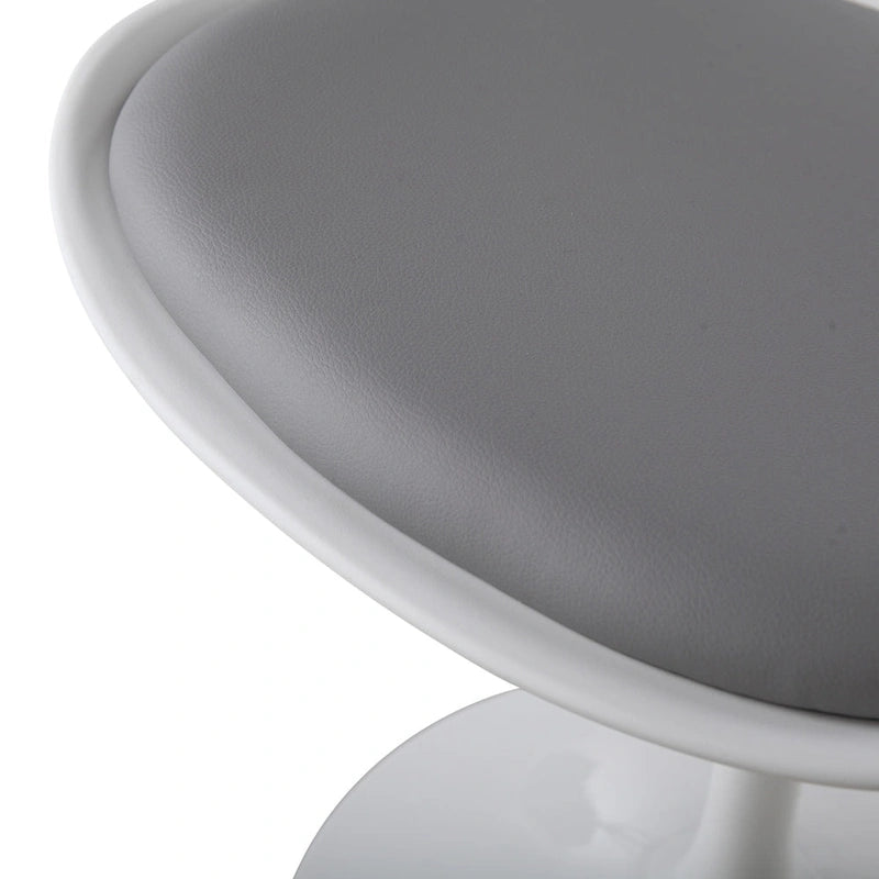 Chaise pivotante, chaise de salle à manger avec assise rembourrée et dossier incurvé
