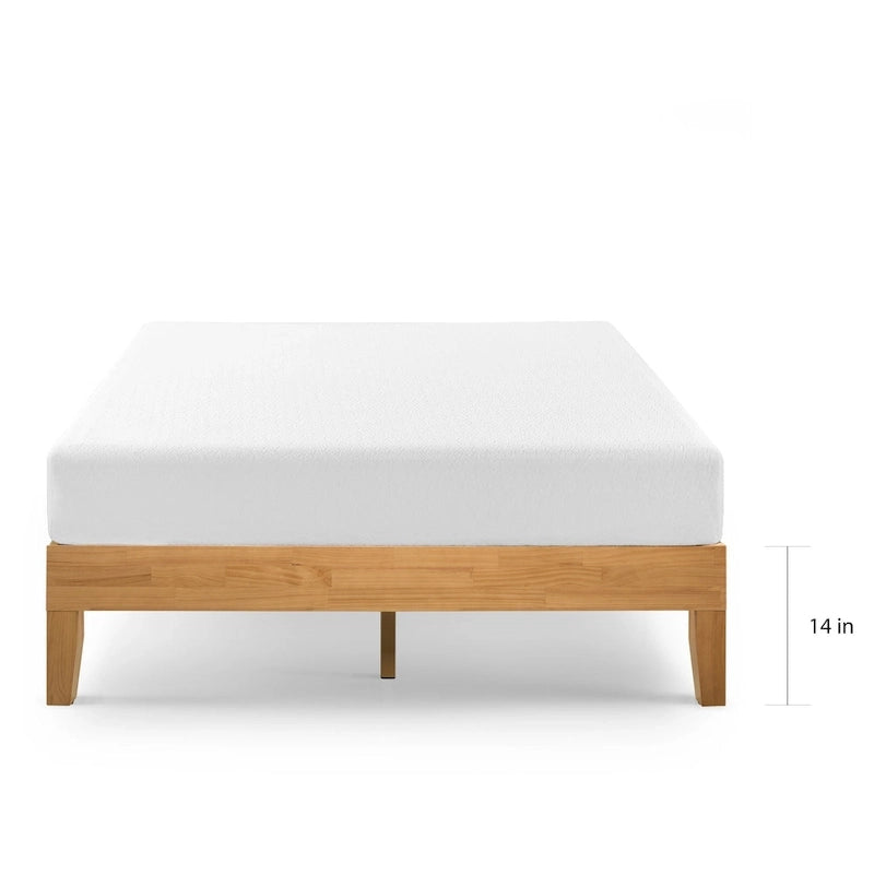 Solid Pine Wood 14-Inch Platform Bed