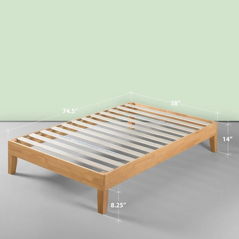 Lit plateforme en pin massif de 35,5 cm
