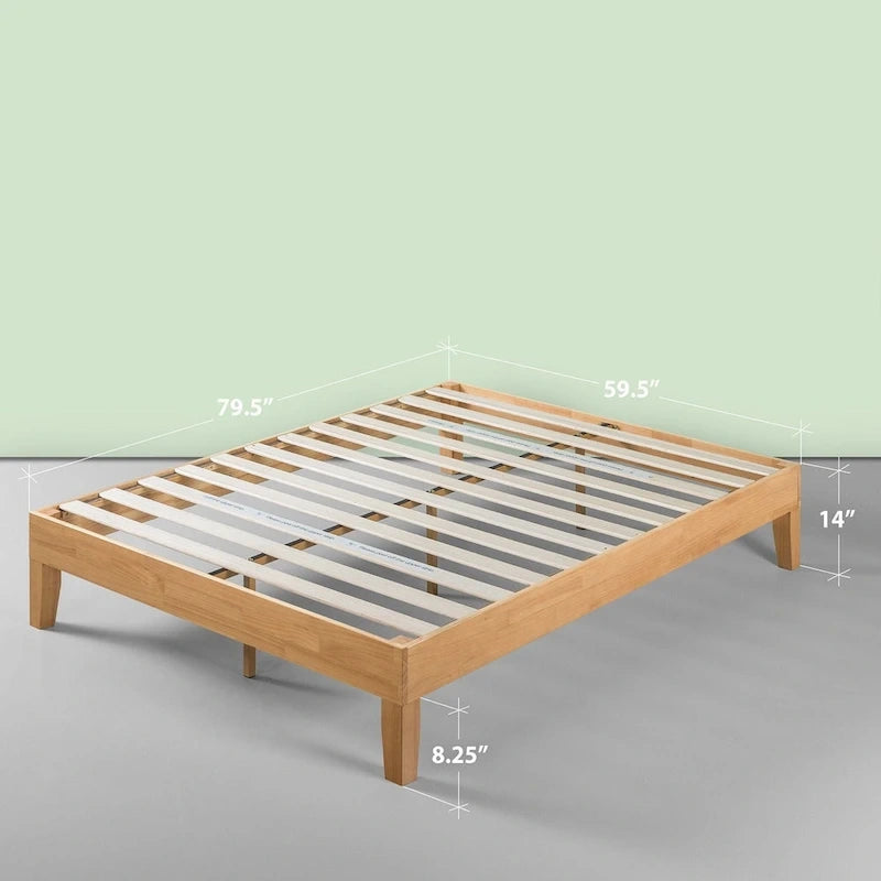 Lit plateforme en pin massif de 35,5 cm