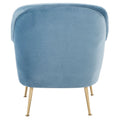Fauteuil d'appoint en velours avec pieds en métal doré