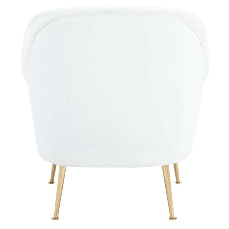 Velvet Accent Chair with Gold Metal Legs