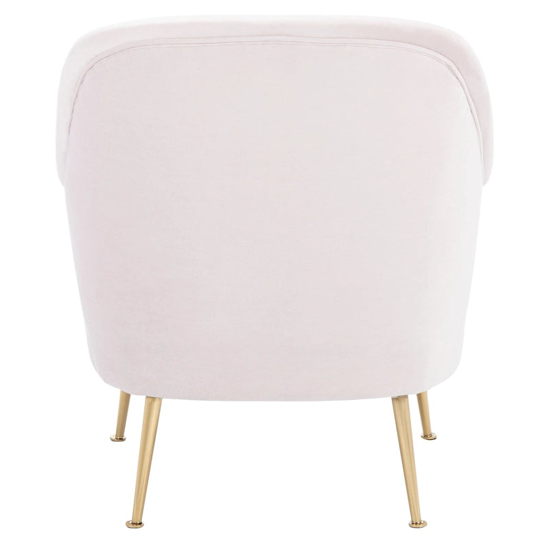 Velvet Accent Chair with Gold Metal Legs