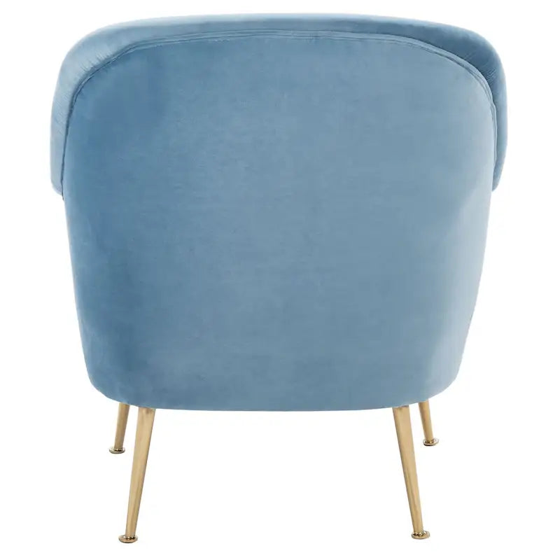 Fauteuil d'appoint en velours avec pieds en métal doré