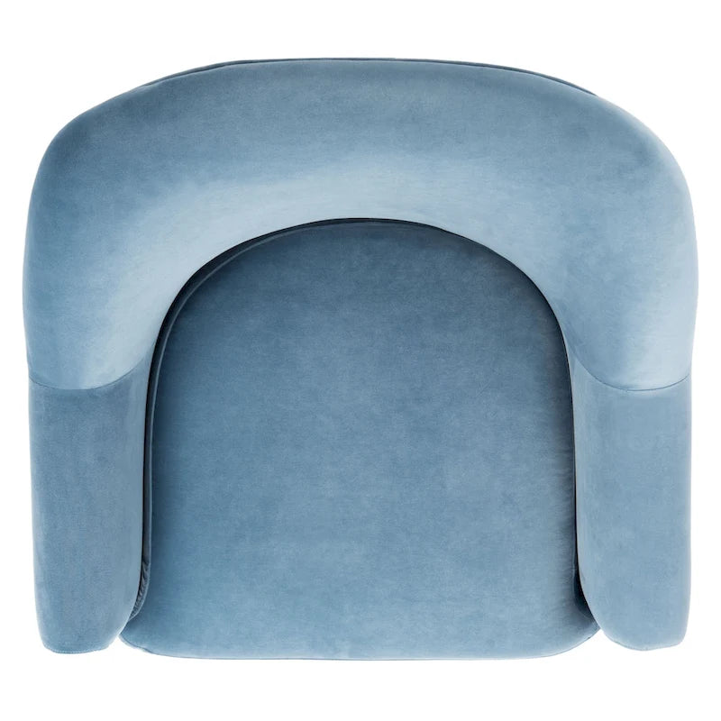 Fauteuil d'appoint en velours avec pieds en métal doré