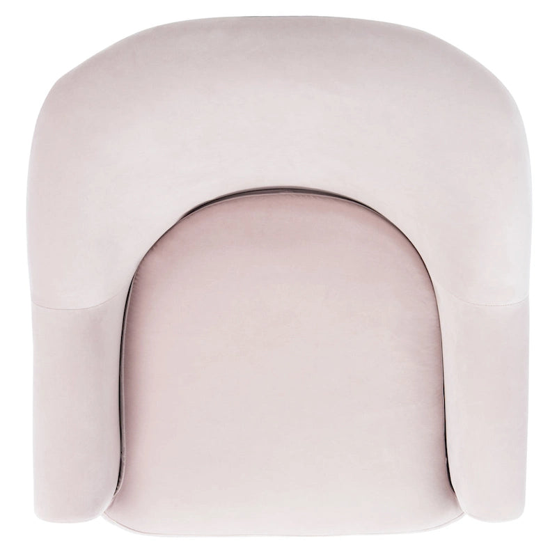 Fauteuil d'appoint en velours avec pieds en métal doré